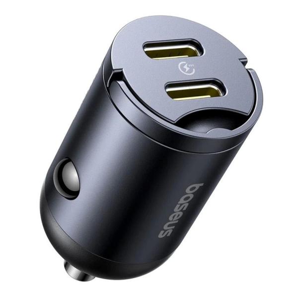 Baseus Tiny Star Mini Nabíjačka do Autá USB-C/ USB-C 30W Cosmic Black 