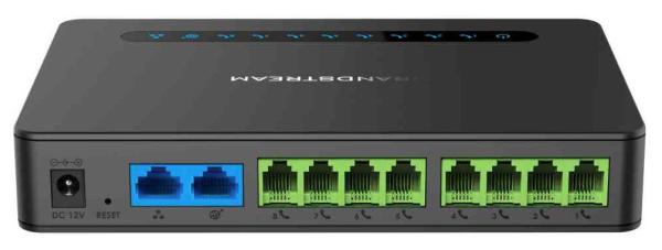 Grandstream HT818 (ATA), 8x FXS, 2 SIP profily, 1x Gbit LAN, NAT router, 3-cestná konf. 