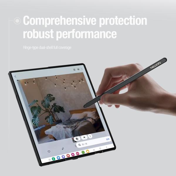 Nillkin Super Frosted FOLD Magnetic Pen Slot Zadný Kryt pre Samsung Galaxy Z Fold 8 Ultra Transparen 