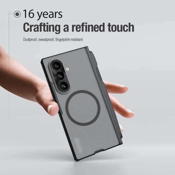 Nillkin Super Frosted FOLD Magnetic Pen Slot Zadný Kryt pre Samsung Galaxy Z Fold 8 Ultra Transparen 