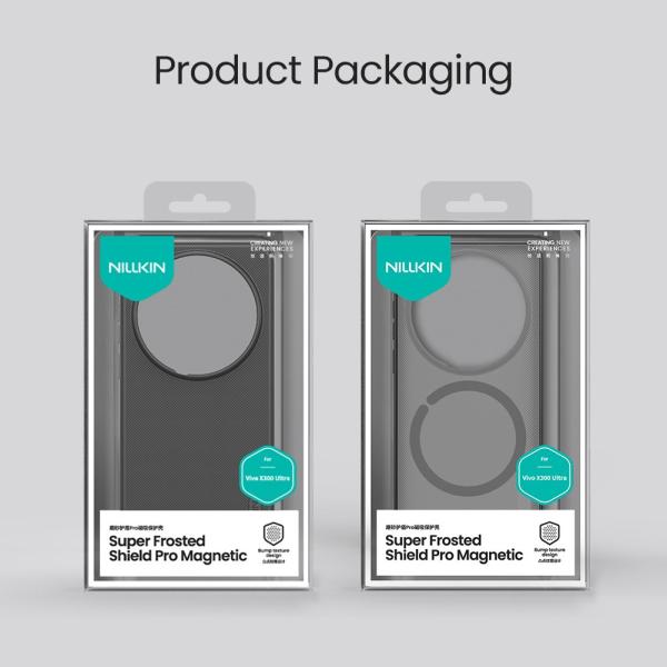Nillkin Super Frosted PRO Magnetic Zadný Kryt pre Vivo X300 Ultra Transparent Black 