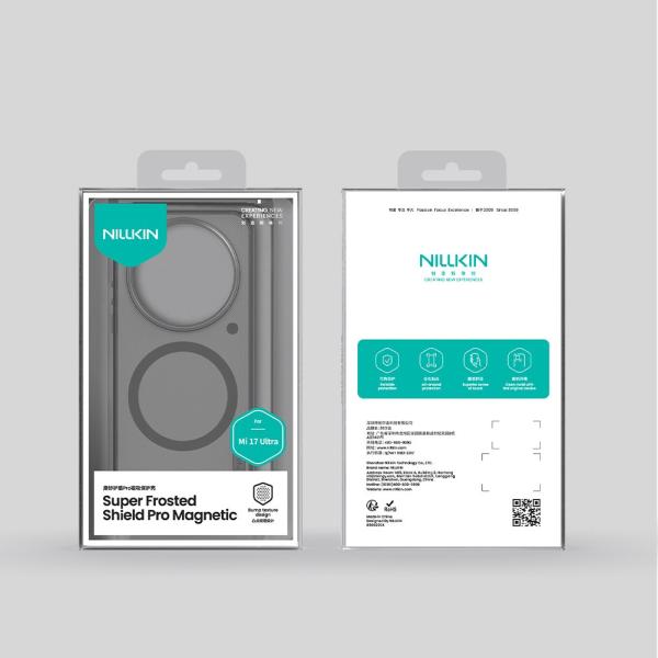 Nillkin Super Frosted PRO Magnetic Zadný Kryt pre Xiaomi 17 Ultra Transparent Black 
