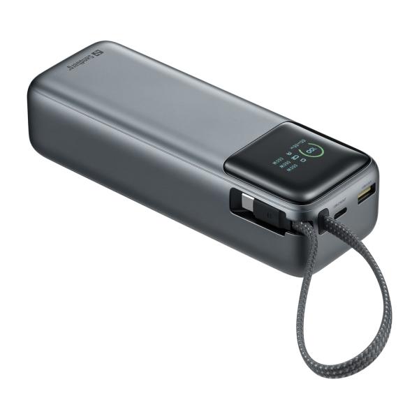 Sandberg All-in1 Powerbank 20000 mAh PD 130W, powerbanka s USB-C káblom, čierna 