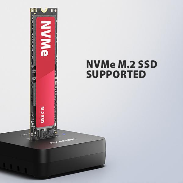 AXAGON ADSA-M2C11L, USB-C 10Gbps dokovacia stanica pre 1× M.2 NVMe SSD 