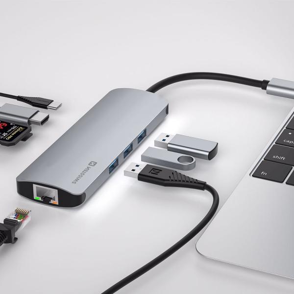 SW USB-C HUB 8-IN-1 - HLINÍK 