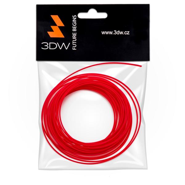 3DW - ABS filament 1, 75mm červená, 10m, tisk 220-250°C