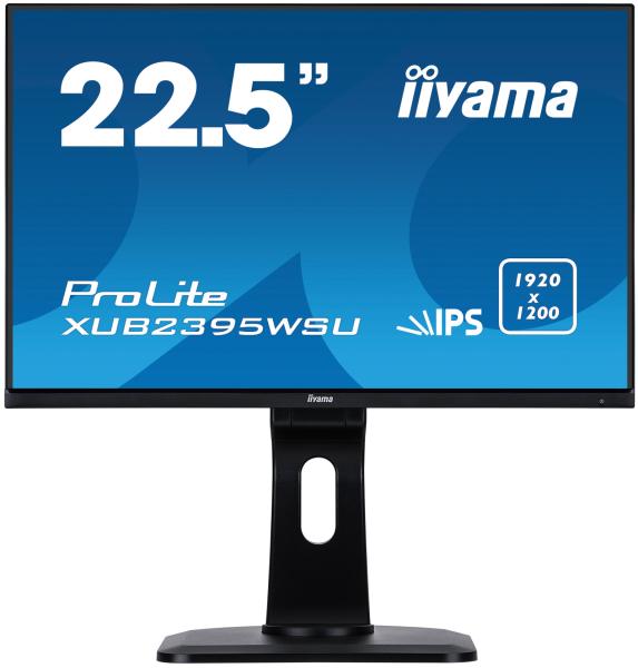 23" iiyama XUB2395WSU-B1 - IPS, 1920x1200, 4ms, 250cd/ m2, 1000:1, 16:10, VGA, HDMI, DP, USB, repro., pivot