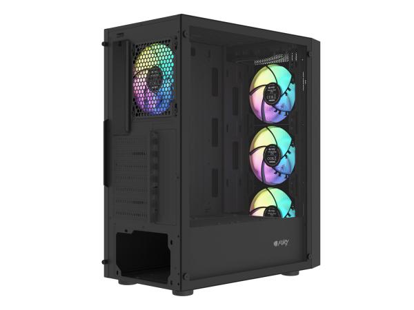 PC skriňa Fury SHOBO SH8F, ARGB, Midi Tower, Čierna 