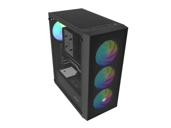 PC skriňa Fury SHOBO SH8F, ARGB, Midi Tower, Čierna 