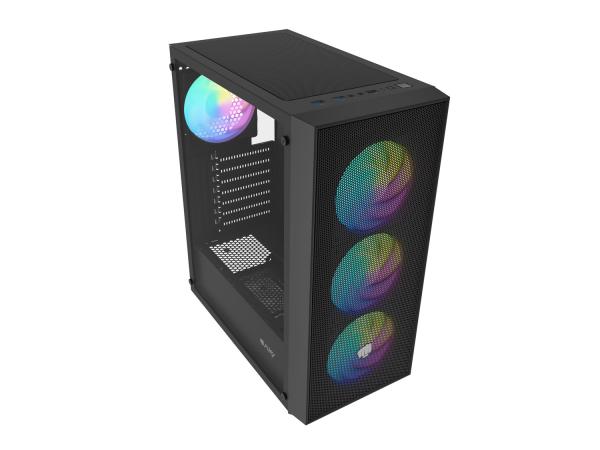 PC skriňa Fury SHOBO SH8F, ARGB, Midi Tower, Čierna 