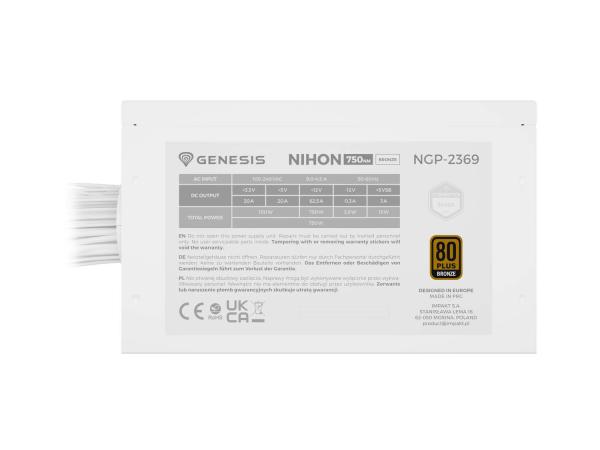 PSU Genesis NIHON 750NM/ 750W/ ATX 3.1/ 80PLUS Bronze/ Retail 