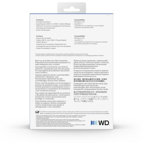 Ext. HDD WD My Passport USB-C 6TB, čierny 