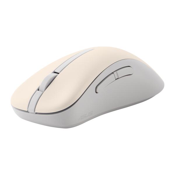 ASUS Wireless Mouse MD102/ Kancelárska/ Optická/ Pre pravákov/ 1 600 DPI/ USB+BT/ Béžová 