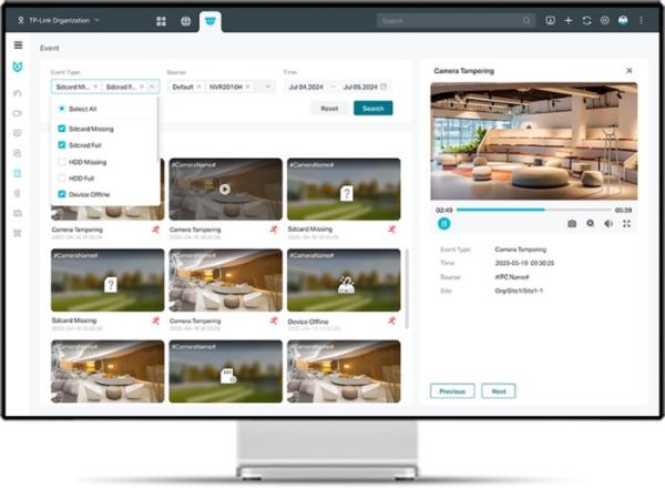 VIGI cloud VMS 1 basic license for a camera 