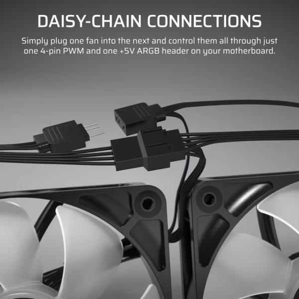 CORSAIR ventilátor RS120 ARGB, 120mm, W 