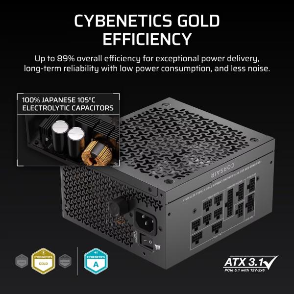 CORSAIR RM1000x SHIFT 80+ GOLD, MODULAR 
