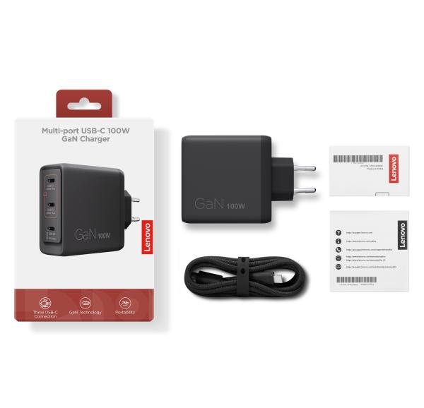 Lenovo Multi-port USB-C 100 W GaN Charger 