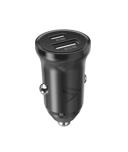 AUTONABÍJAČKA CL-03, PD, 20W, USB-C + USB-A ČIERNA 