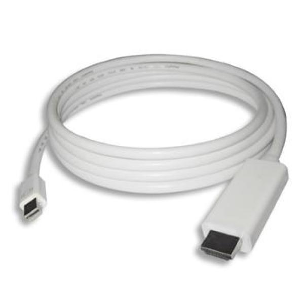 PremiumCord kabel miniDP - HDMI M/ M 1m, bílá