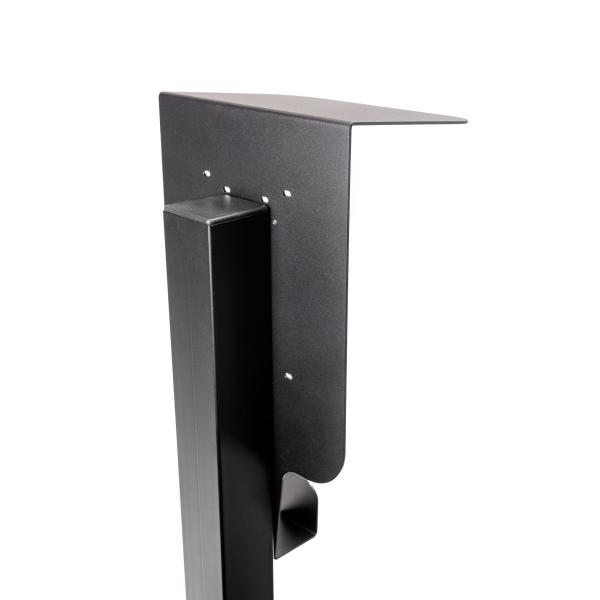 Platinet univerzálny stojan so strieškou PEVSTANDUNI pre Wallboxy, pozink, držiak kábla, 130cm, čierna 