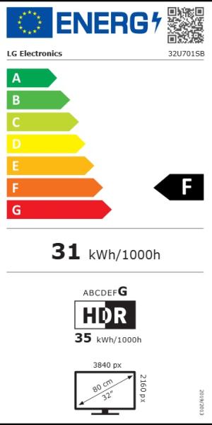 LG/ 32U701SB-B/ 31, 5"/ VA/ 4K UHD/ 60Hz/ 5ms/ Čierna/ 2R 