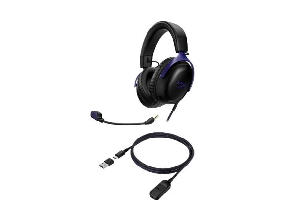 HyperX Cloud III/ ANC/ Jack/ Čierna/ Modrá 
