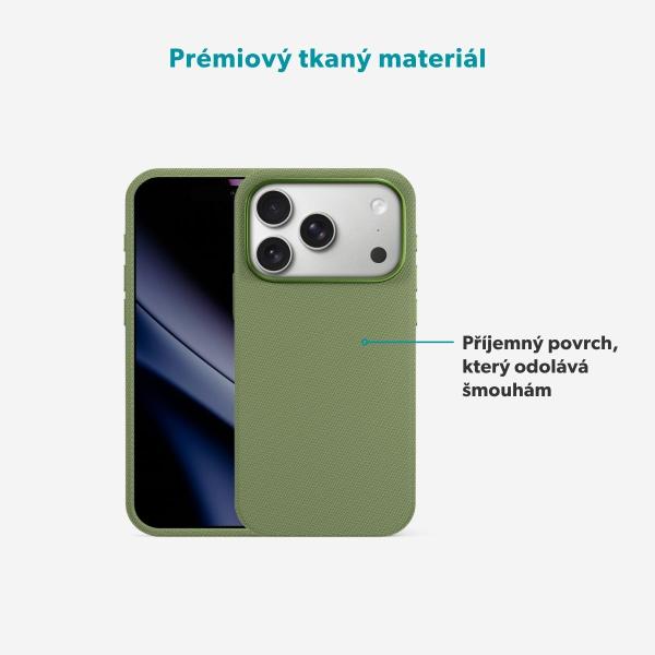 Epico SolidWoven Mag+ Case iPhone 17 Pro/ 18 Pro zelená 