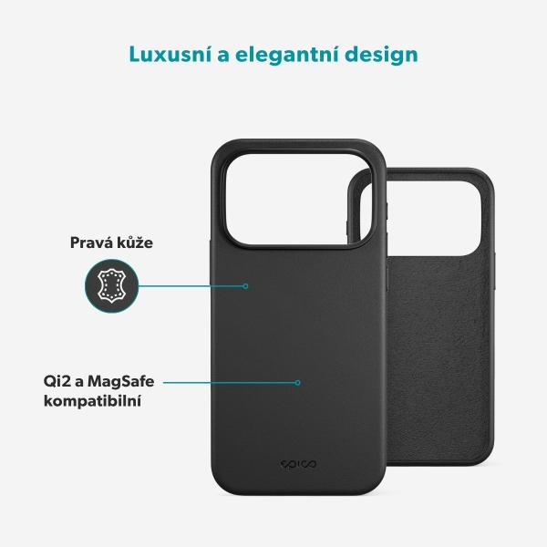 Epico Leather Mag+ Case iPhone 17 Pro/ 18 Pro čierna 