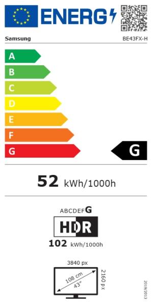 Samsung/ BE43FX-H/ 42, 5"/ 4K UHD/ Čierna 
