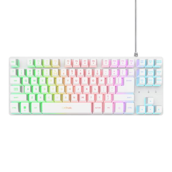 TRUST GXT833 THADO TKL KEYBOARD WHT US 