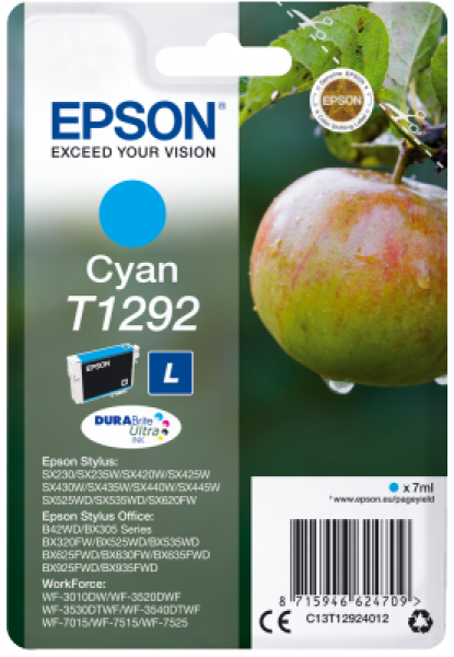 Epson Singlepack Cyan T1292 DURABrite Ultra Ink