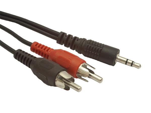 GEMBIRD kabel minijack 3.5mm - 2x RCA M/ M 2, 5m