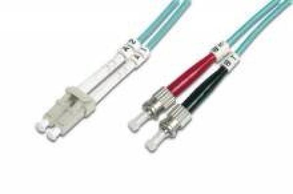 Optický patch kabel duplex LC-ST 50/ 125 MM 1m OM3