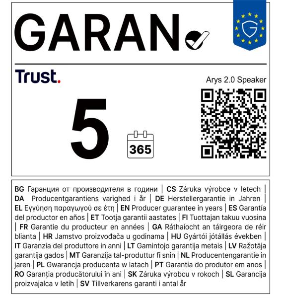 TRUST Arys/ Stereo/ 28W/ Čierna 