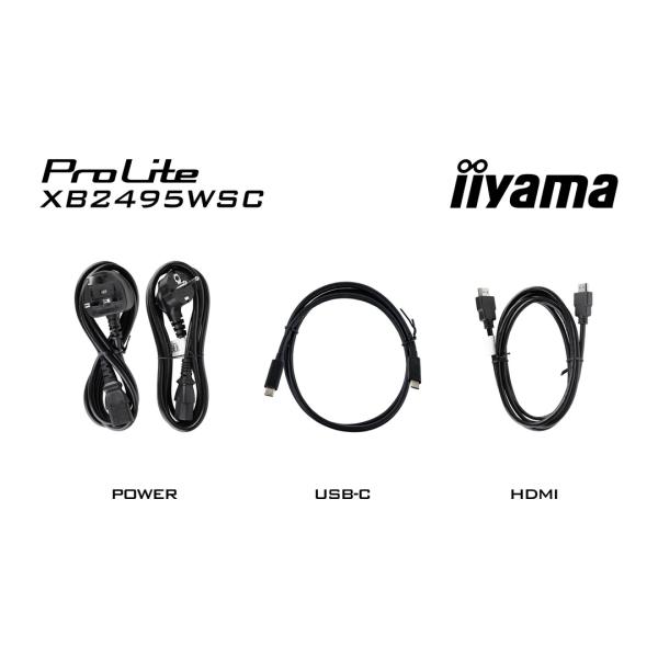 24" iiyama XB2495WSC-B1: IPS, WXGA, USB-C, HAS 