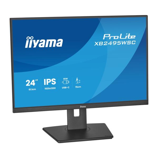 24" iiyama XB2495WSC-B1: IPS, WXGA, USB-C, HAS 