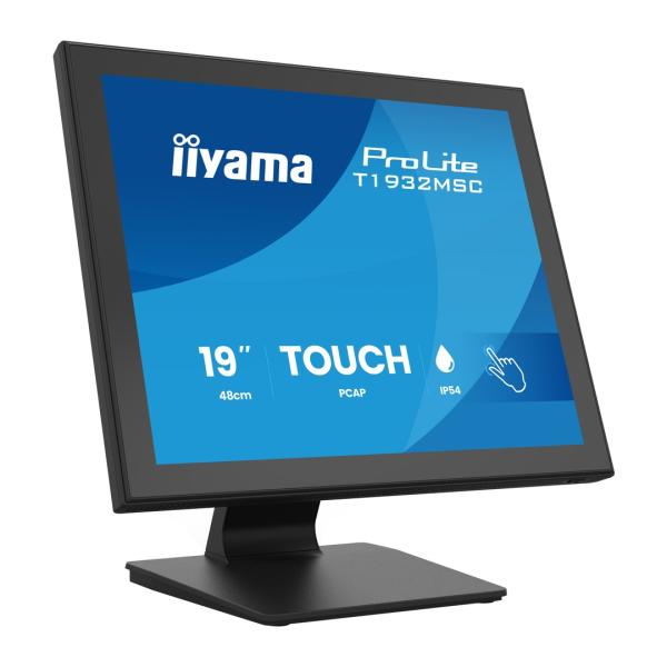 19" iiyama T1932MSC-B2S: SXGA, IPS, IP54 