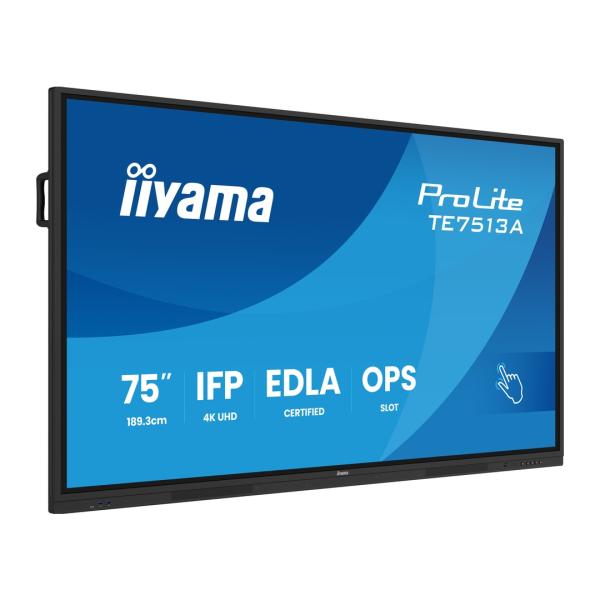 75" iiyama TE7513A-B3AG: IPS, 4K, 40P, EDLÁ 