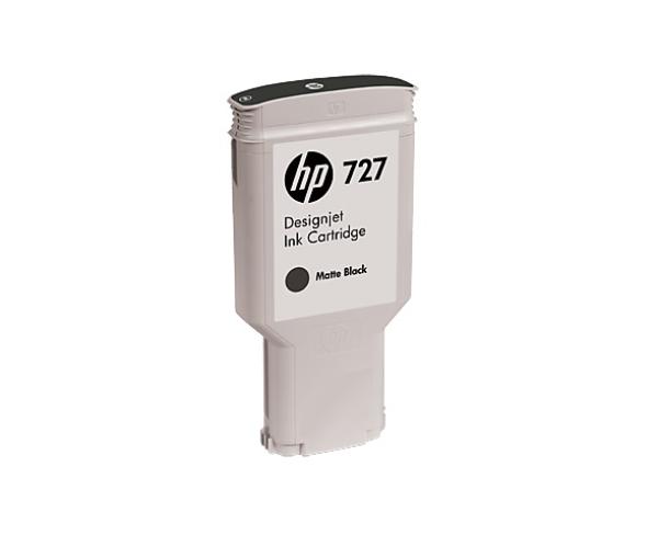 HP 727 Black matte DJ Ink Cart,  300 ml,  C1Q12A