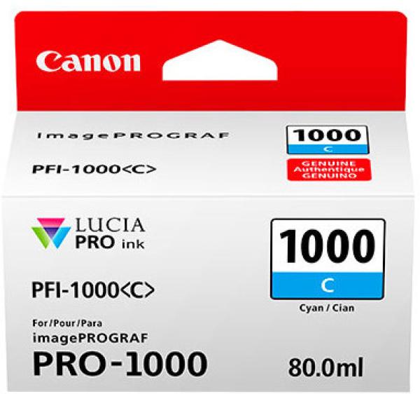 Canon PFI-1000 C, azúrový