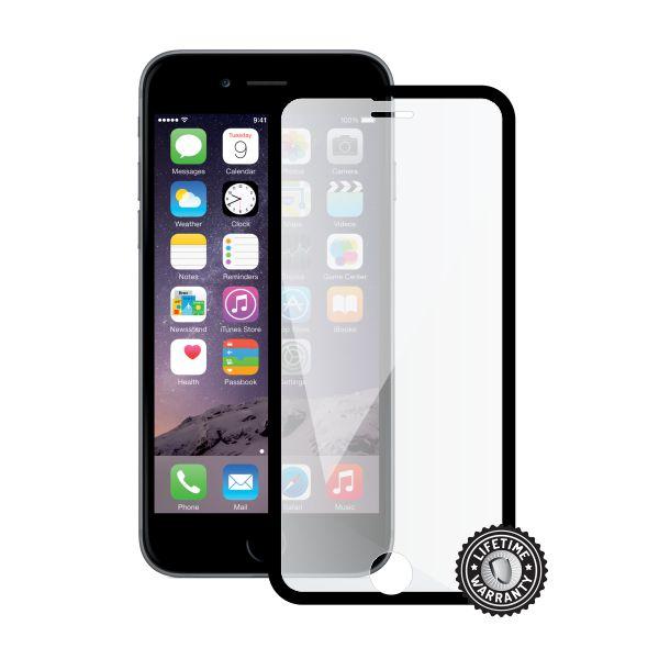 Screenshield™ APPLE iPhone 6/ 6S Tempered Glass protection display (full COVER black metalic frame)