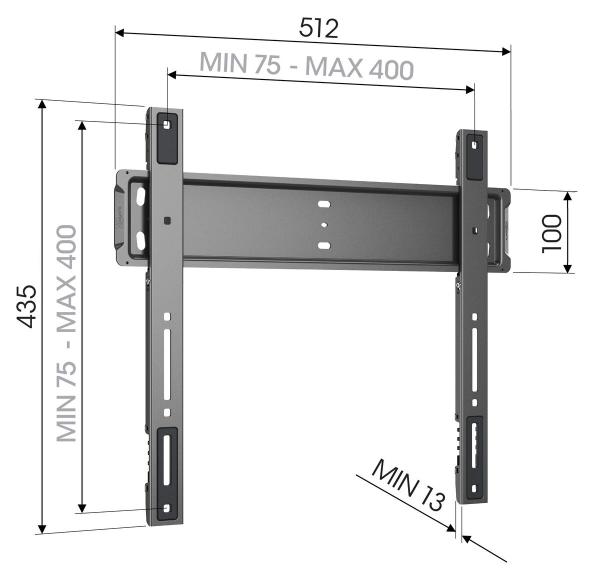 Vogel"s TVM 5505, fixný TV držiak obrazovky 32-77", 75 kg 