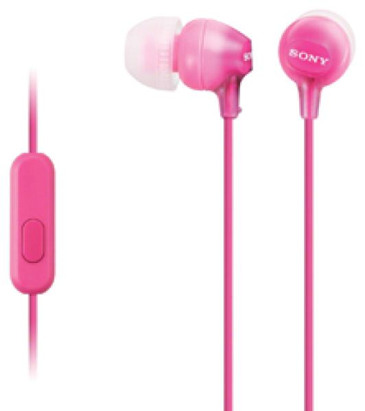SONY sluchátka MDR-EX15AP, handsfree, růžové