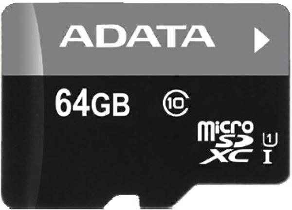 Adata/ micro SD/ 64 GB/ 50 MBps/ UHS-I U1 / Class 10/ + Adaptér