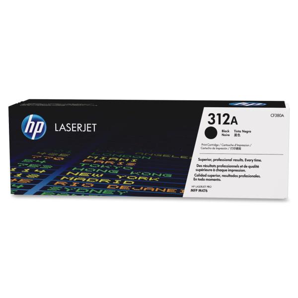 HP 312A Black LJ Toner Cart,  CF380A (2, 280 pages)