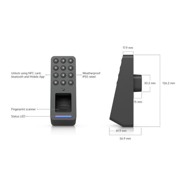 Ubiquiti UA-G3-Fingerprint-B - UniFi Access G3 Reader Fingerprint, čierna 