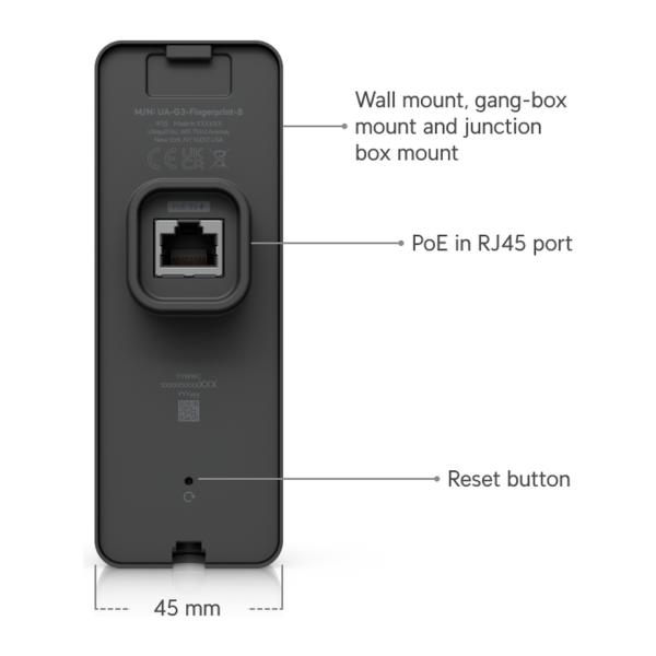 Ubiquiti UA-G3-Fingerprint-B - UniFi Access G3 Reader Fingerprint, čierna 
