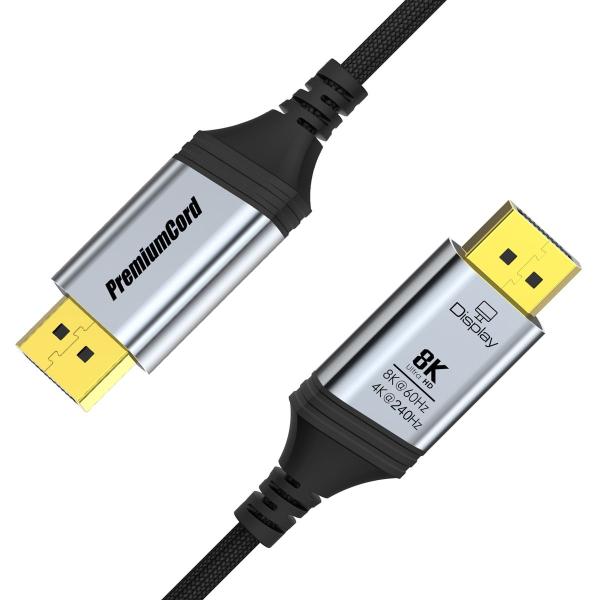 PremiumCord DisplayPort 1.4, 8K, optický, 15m 
