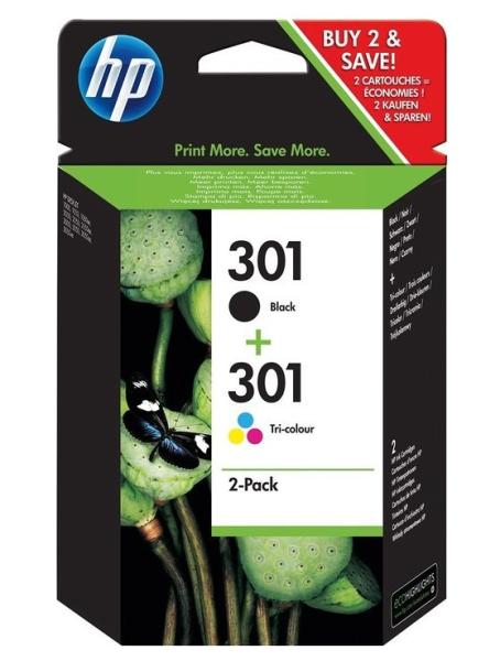 HP 301 combo pack ( čierna, 3barená), N9J72AE