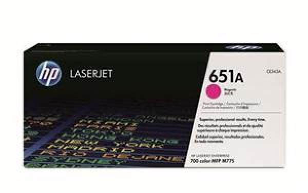 HP 651A Magenta LJ Toner Cart,  CE343A (16, 000 pages)